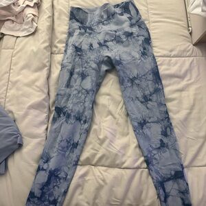 Blue Tie-Dye Leggings